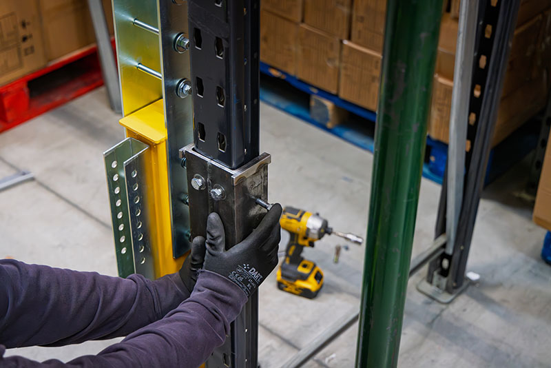 Close up of man installing Goliath